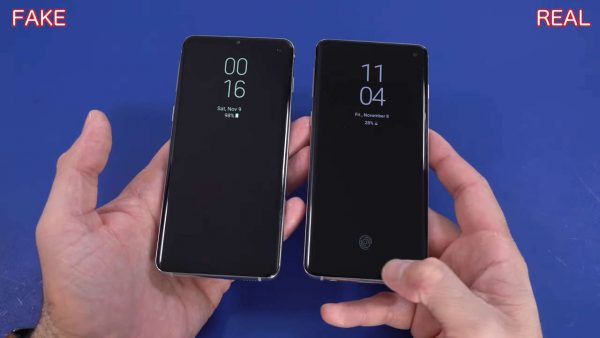 сканер отпечатков пальцев Samsung Galaxy S10 и оригинала